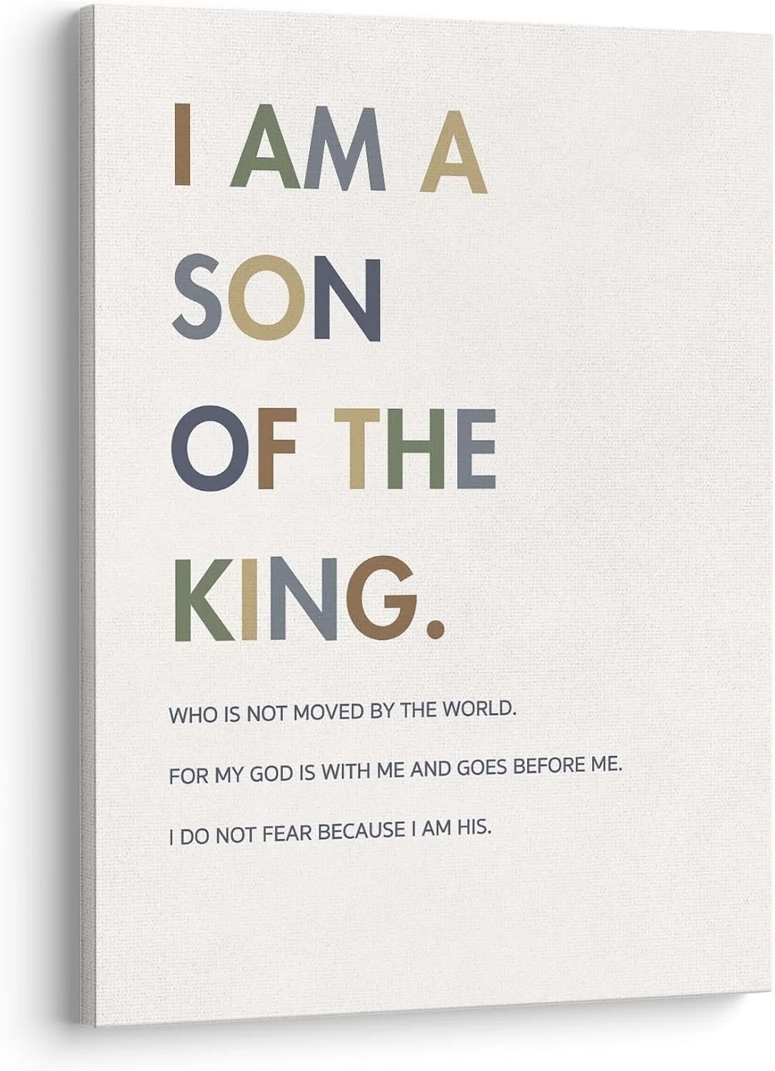Christian Religious Bible Verse I Am A Son Of The King Boy Nursery Wall Art Canvas Prints Inspirational Quote Scripture Wall Art Decor For Boys Room Bedroom Nursery 11 X 14 Inch Framed 