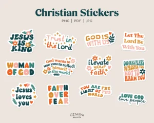 Christian Sticker Bundle Religious Printable Stickers Bundle Bible Quote Stickers DIY Laptop Decal Print Cut Bible Stickers Etsy