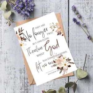 Christian Wedding Card Bible Verse Congratulations PDF Download Etsy Israel