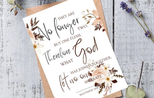 Christian Wedding Card Bible Verse Congratulations PDF Download Etsy Israel