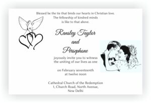 Christian Wedding Invitation Wordings CHOCOCRAFT