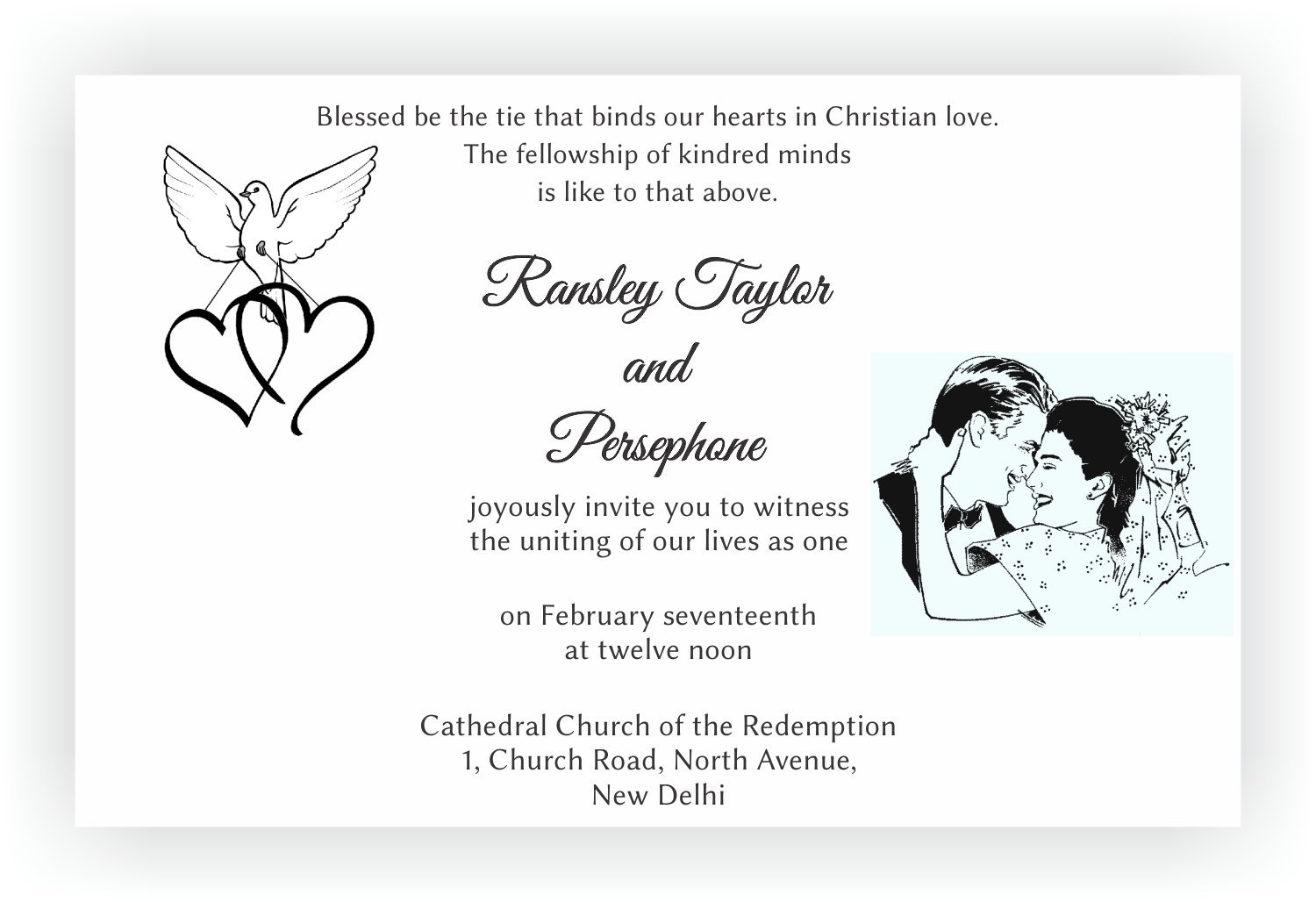 Christian Wedding Invitation Wordings CHOCOCRAFT Christian Wedding Invitation Wordings CHOCOCRAFT