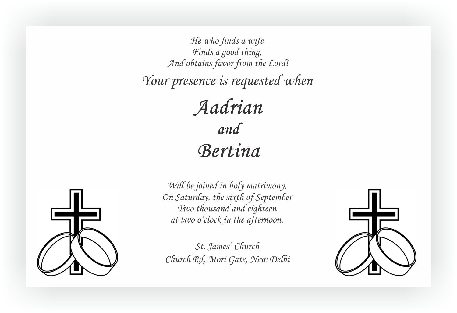 Christian Wedding Invitation Wordings CHOCOCRAFT Christian Wedding Invitation Wordings CHOCOCRAFT