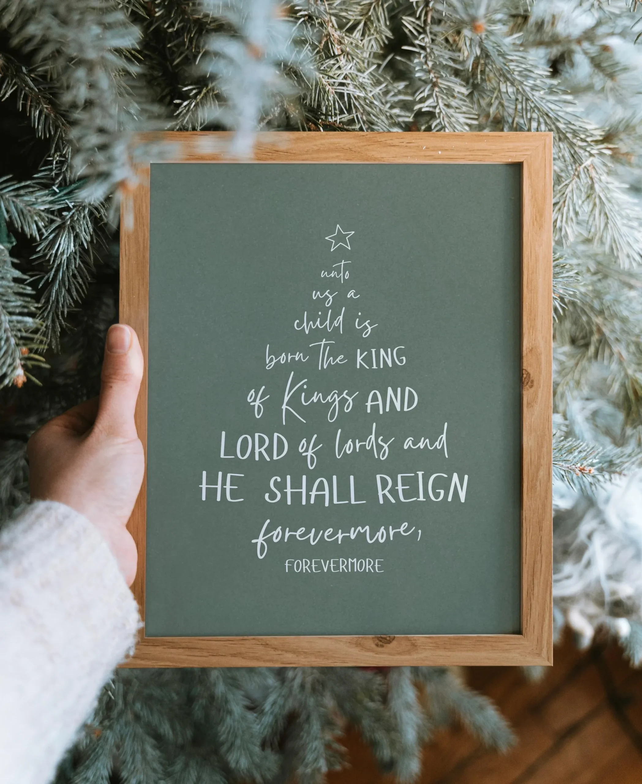 Christmas Bible Verse Print Tree Scripture Art digital Download Etsy