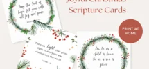 Christmas Bible Verses Christmas Scripture Cards Printable Christian Christmas Gift Tag Card Joyful And Encouraging Bible Verse Cards Etsy Canada