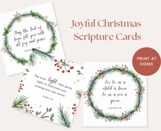 Christmas Bible Verses Christmas Scripture Cards Printable Christian Christmas Gift Tag Card Joyful And Encouraging Bible Verse Cards Etsy Canada