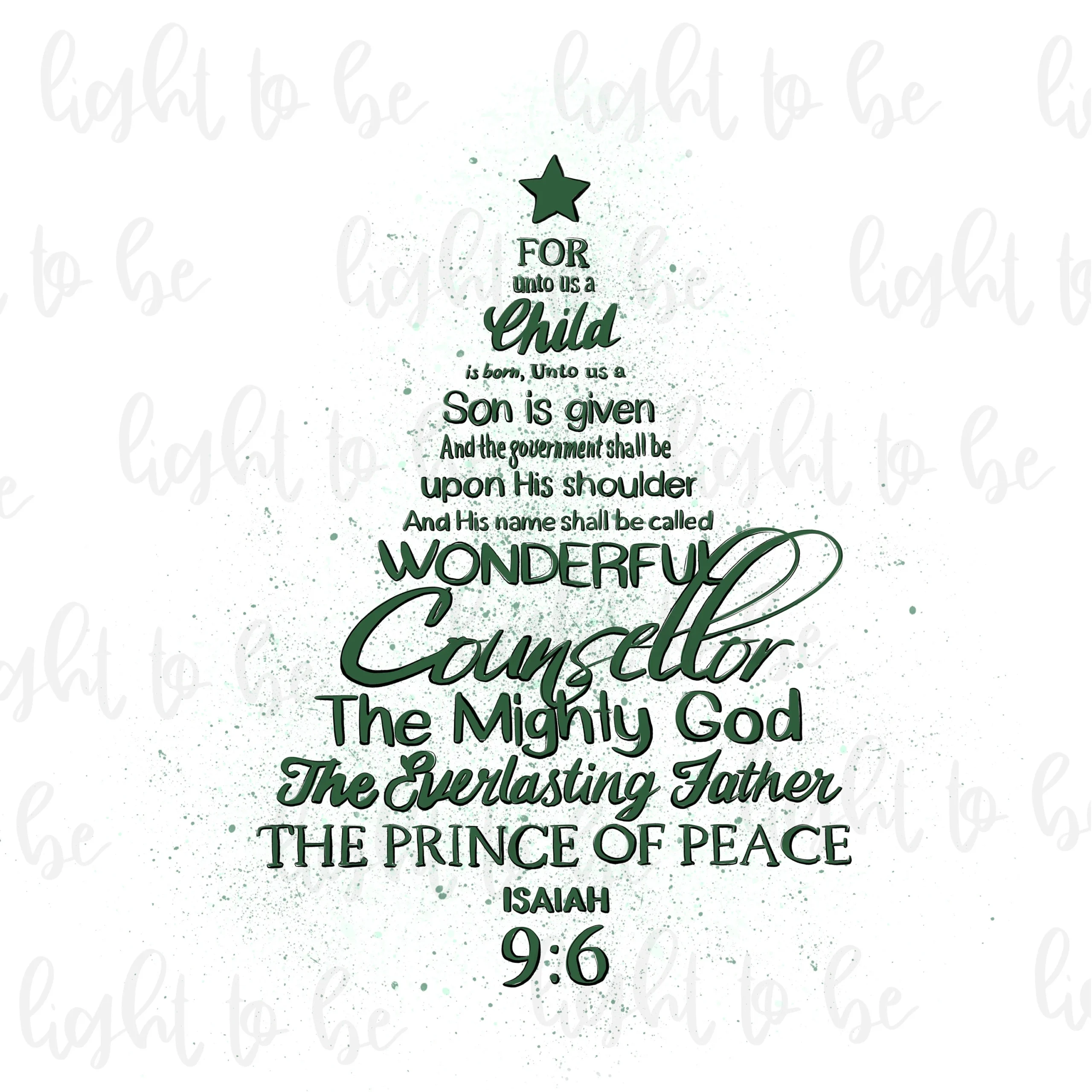 Christmas Bible Verses Sublimation Design Hand Drawn PNG Digital Download Christian Christmas Christmas Tree Religious Winter Etsy