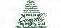 Christmas Bible Verses Sublimation Design Hand Drawn PNG Digital Download Christian Christmas Christmas Tree Religious Winter Etsy