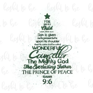 Christmas Bible Verses Sublimation Design Hand Drawn PNG Digital Download Christian Christmas Christmas Tree Religious Winter Etsy