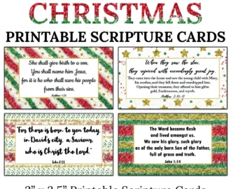 CHRISTMAS Scripture Cards C5 INSTANT DOWNLOAD Merry Christmas Bible Verses Scripture Christmas Card Gift Bag Tags Church Printable Cards Etsy