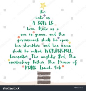 Christmas Tree Bible Verse Religious Christian Stock Illustration 352461203 Shutterstock