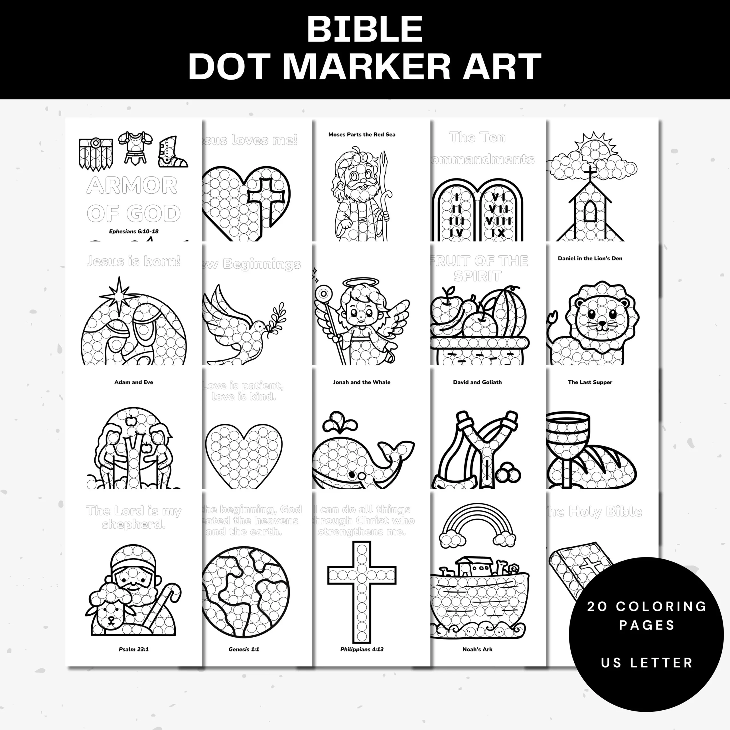 Bible Dot Marker Printables
