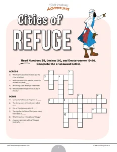 Cities Of Refuge Bible Crossword Puzzle PDF Bible Pathway Adventures
