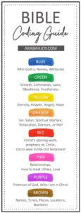 Click To Download The Bible Highlighting Color Coding Chart Bookmark Arabah