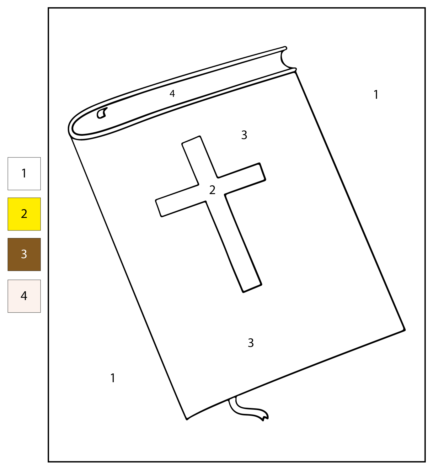 Color By Number Bible Coloring Page Free Printable