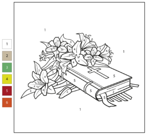 Color By Number Bible Coloring Page Free Printable
