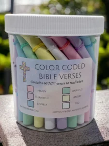 Color coded Bible Verse Jar 60 NIV Scripture Affirmations Color Scrolls By Emotion Christian Encouragement Gift Faith based Inspiration Etsy Finland