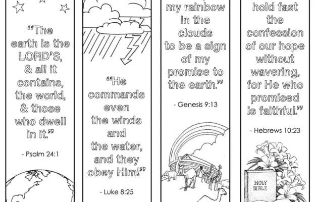 Color Your Own Bible Bookmarks Flanders Family Home Life