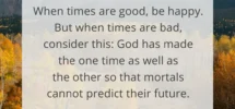 Compare Ecclesiastes 7 14 When Times Are Good Be Happy God s Word Mission Society