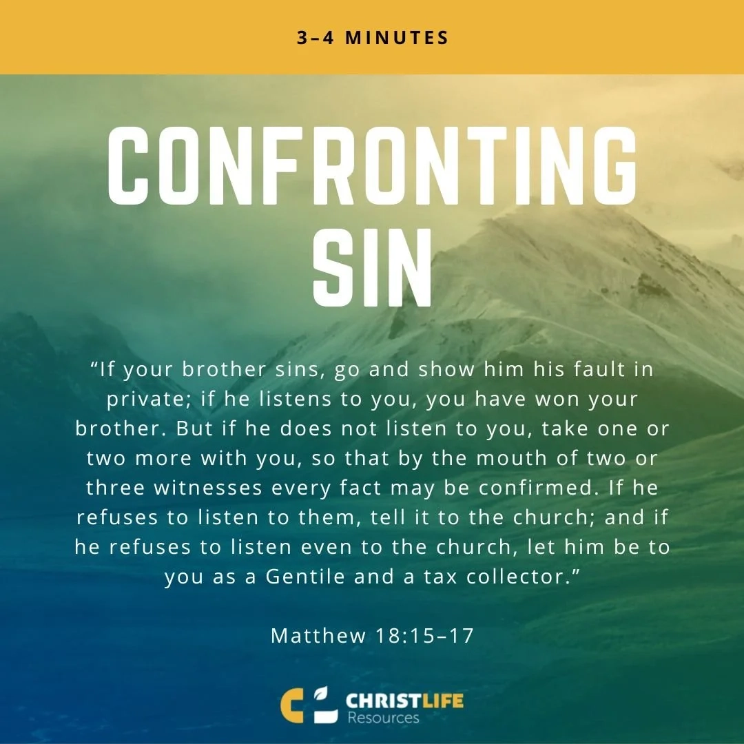 Confronting Sin Christ Life Resources