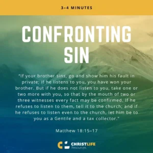 Confronting Sin Christ Life Resources