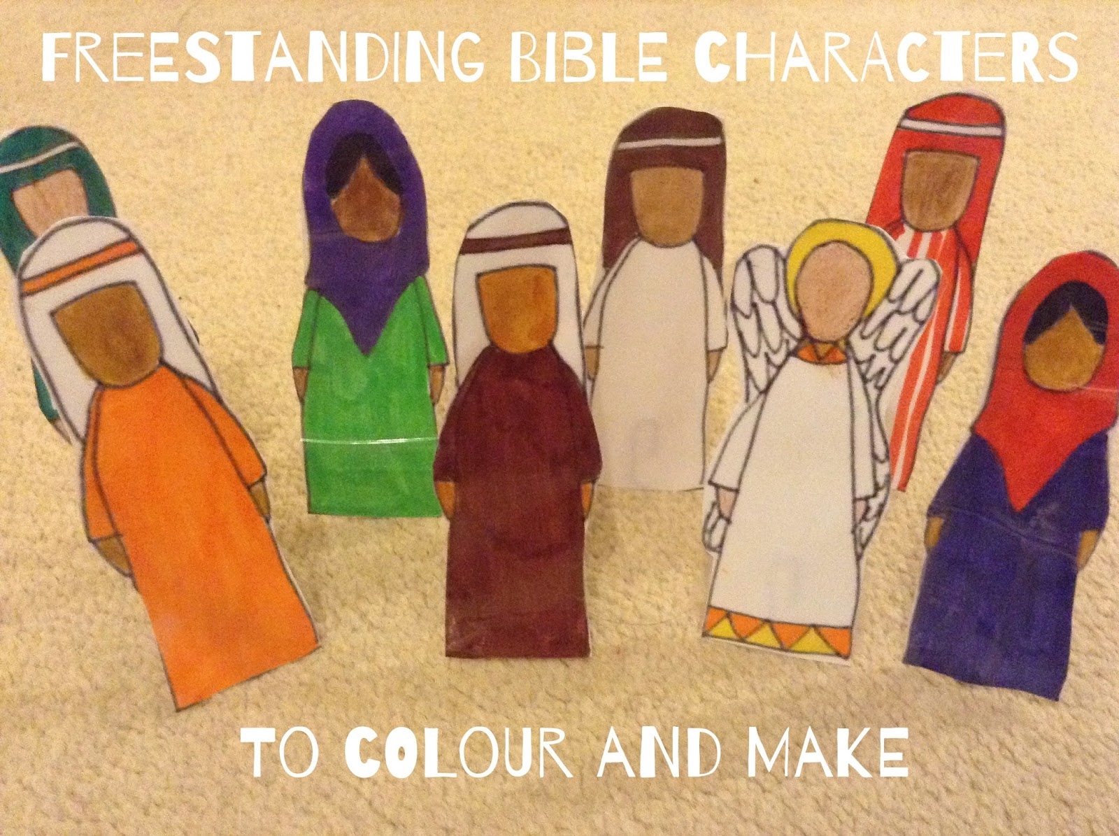 Creative Storytelling Freestanding Bible Characters To Colour And Make