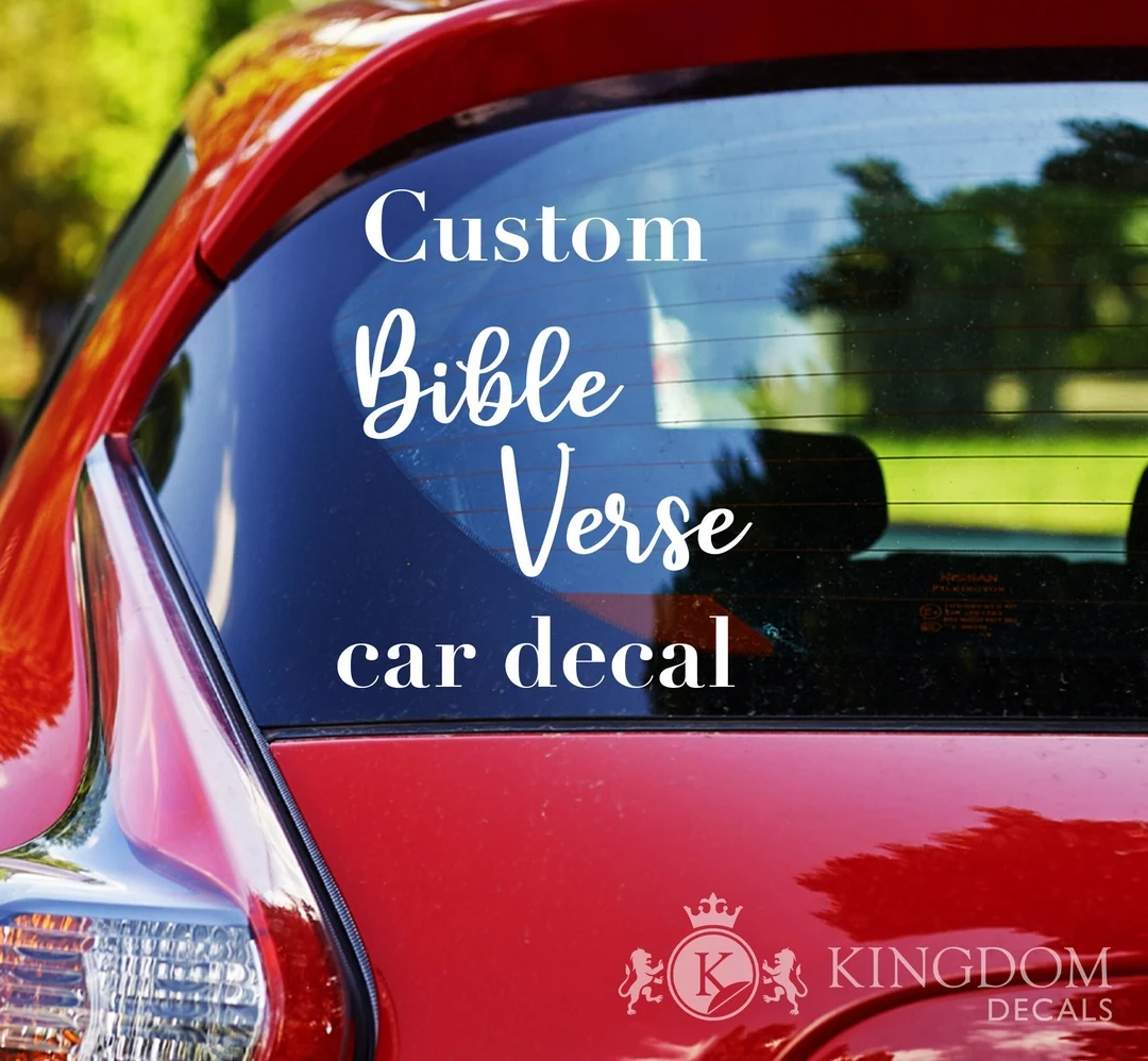 Custom Christian Car Decal Jesus Scripture Sticker Vinyl Lettering Window Mug Coffee Cup Laptop Bible Verse God Faith Bumper Sign Etsy Israel