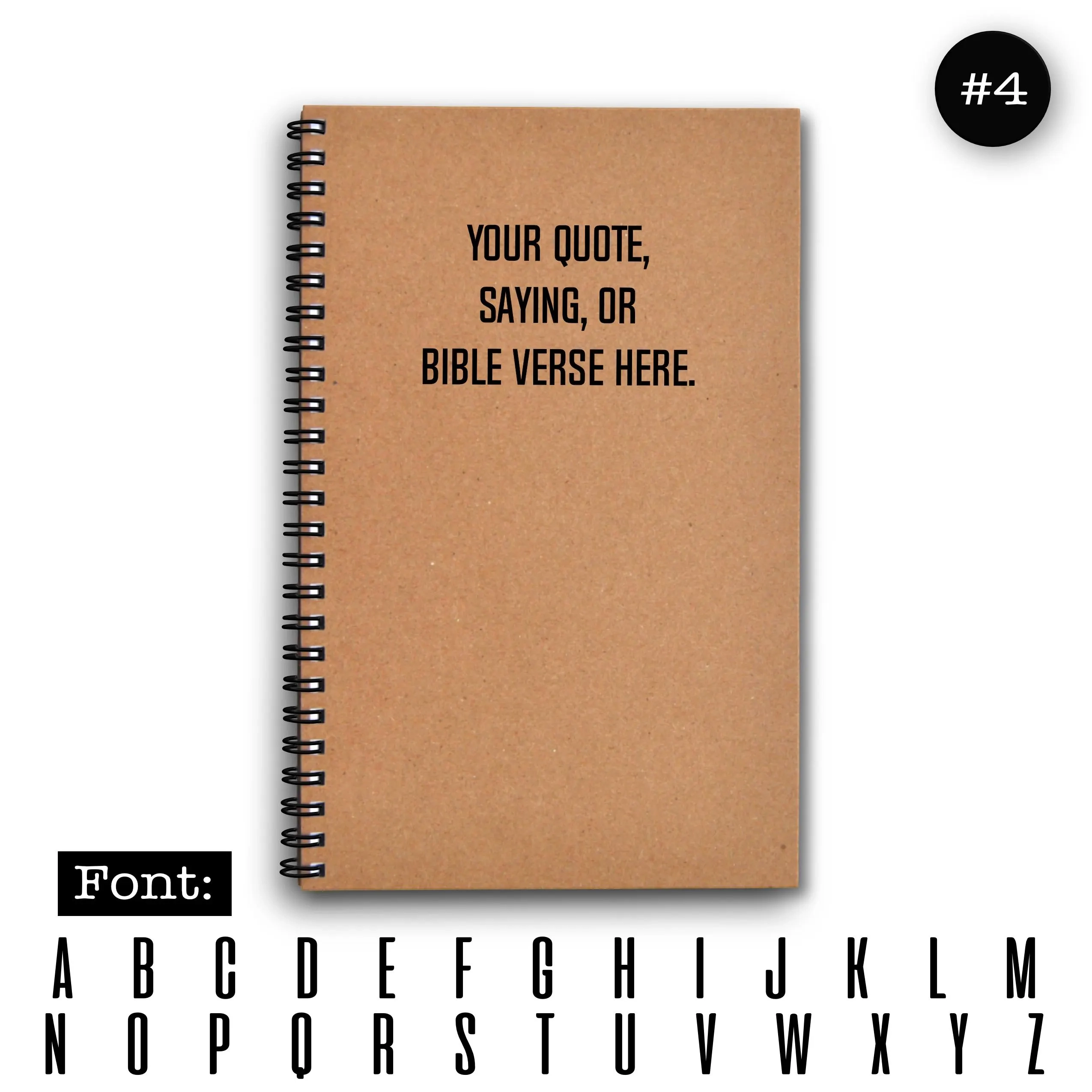 Custom Quote Notebook Custom Text Journal Personalized Notebook Customized Prayer Journal Christian Gift Bible Study Journal Refill Etsy