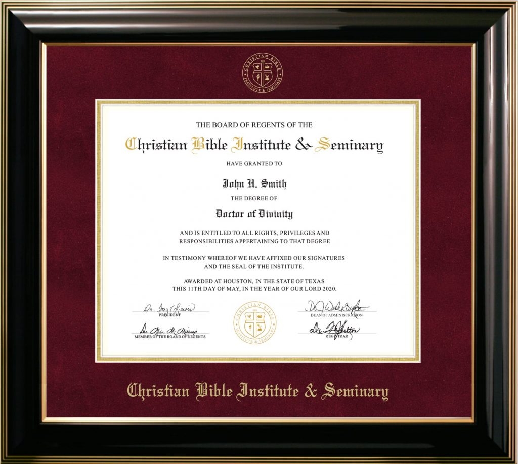 Degree Program Overview Christian Bible Institute Seminary