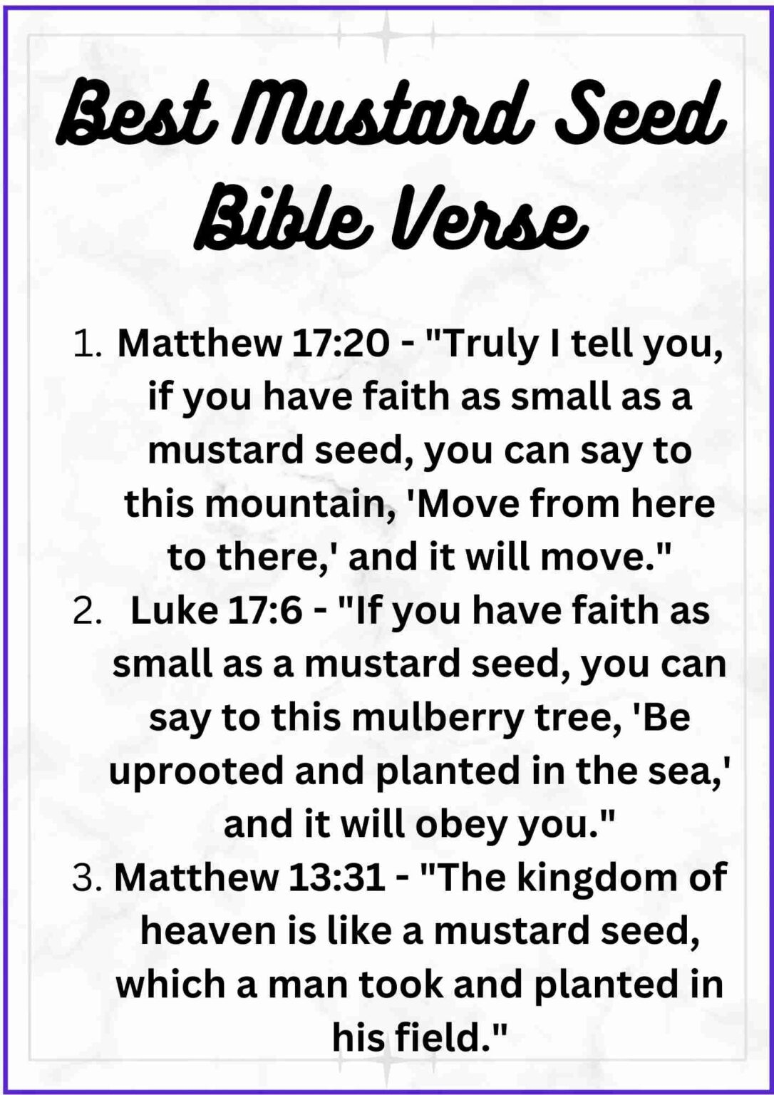 Mustard Seed Bible Quote