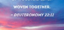 Deuteronomy 22 11 Do Not Wear Clothes Of Wool And Linen Woven Together
