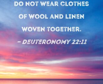 Deuteronomy 22 11 Do Not Wear Clothes Of Wool And Linen Woven Together
