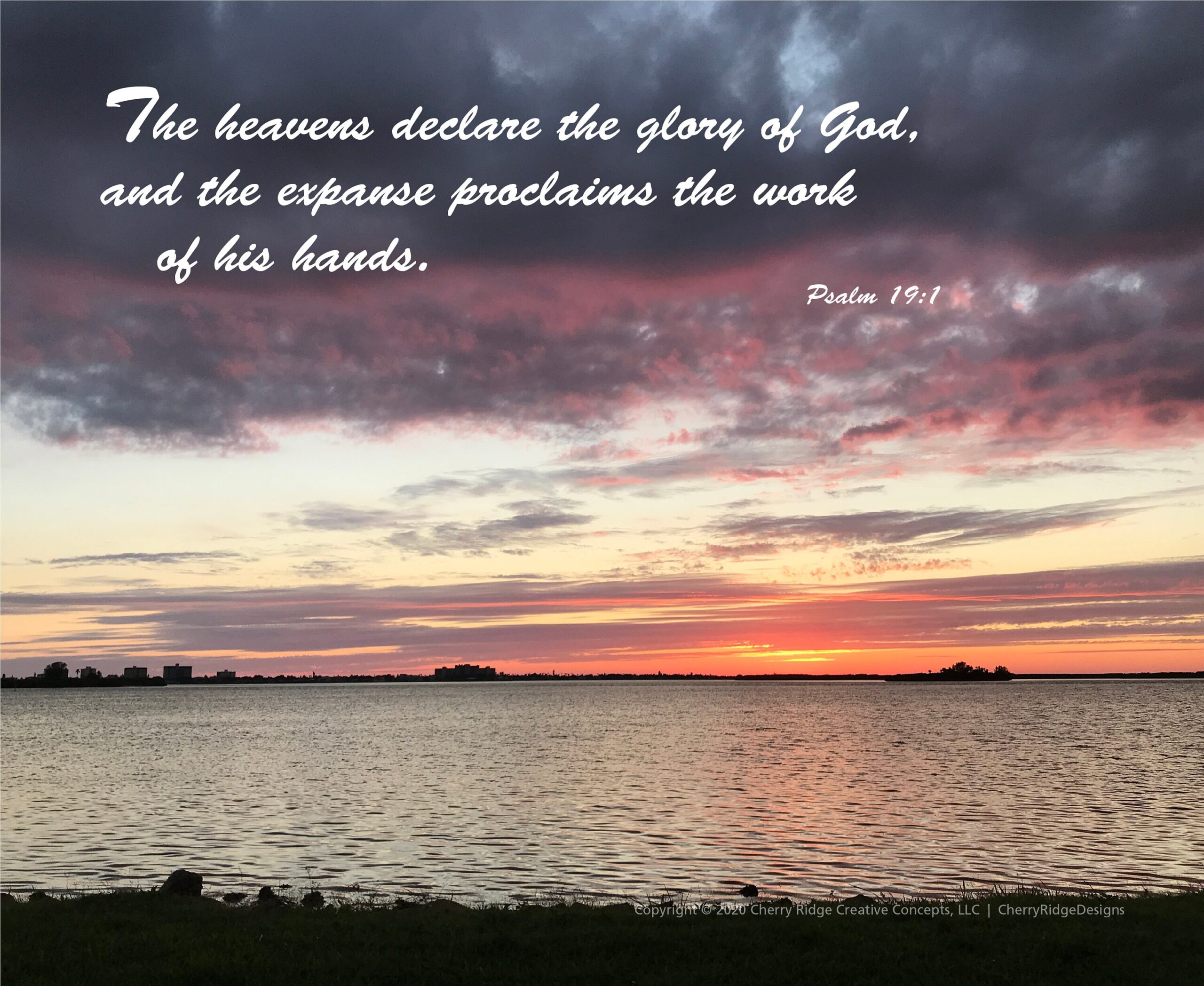 Digital Download Sunset With Scripture Series P6T1 Psalm 19 1 Etsy