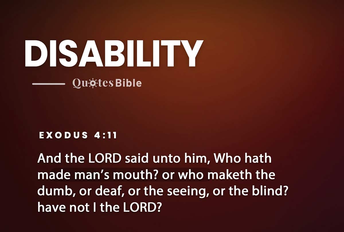 Bible Quotes About Disability