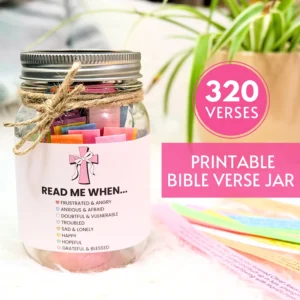 DIY Bible Verse Jar Printable Scripture Jar Feelings Printable Bible Verses For Emotions Bible Affirmations Cards Read Me When Jar Cards Etsy