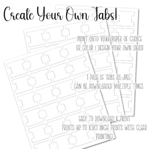 DIY Blank Page Tabs Bible Journal Planner JPEG Download Etsy
