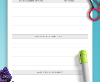 Download Printable Bible Study Journal Template PDF For Your Bible Study