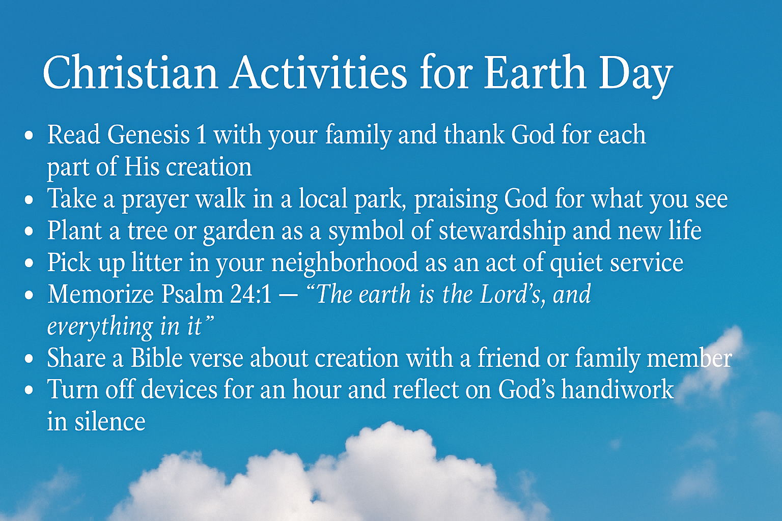 Earth Day Bible Quotes