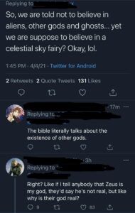 Easter Trending On Twitter Atheists On Twitter Hurr Hurr Celestial Sky Fairy R CatholicMemes