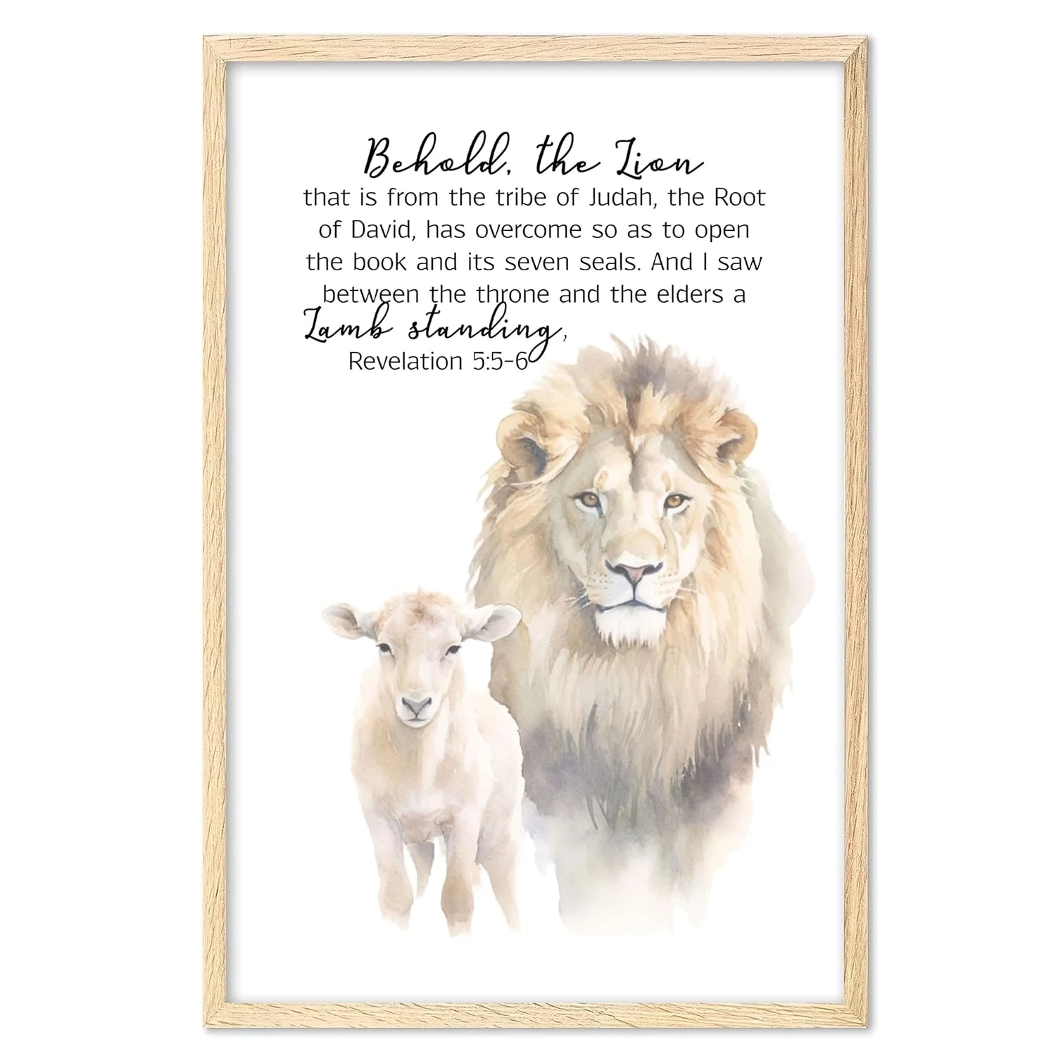 Eastern Print Revelation 5 5 6 Behold The Lion Scripture Art Wall Decor Revelation Scriptural Prayer Encouragement Verse Christian Home Decor Wall Art UNFRAMED 16x24 Walmart