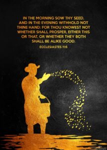 Ecclesiastes 11 6 Bible Verse Wall Art By ABConcepts Wall Art