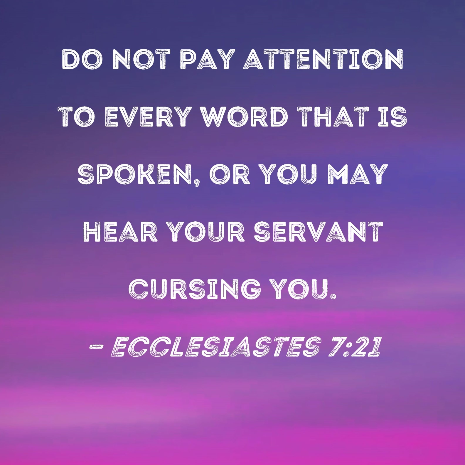 Bible Quotes About Cursing