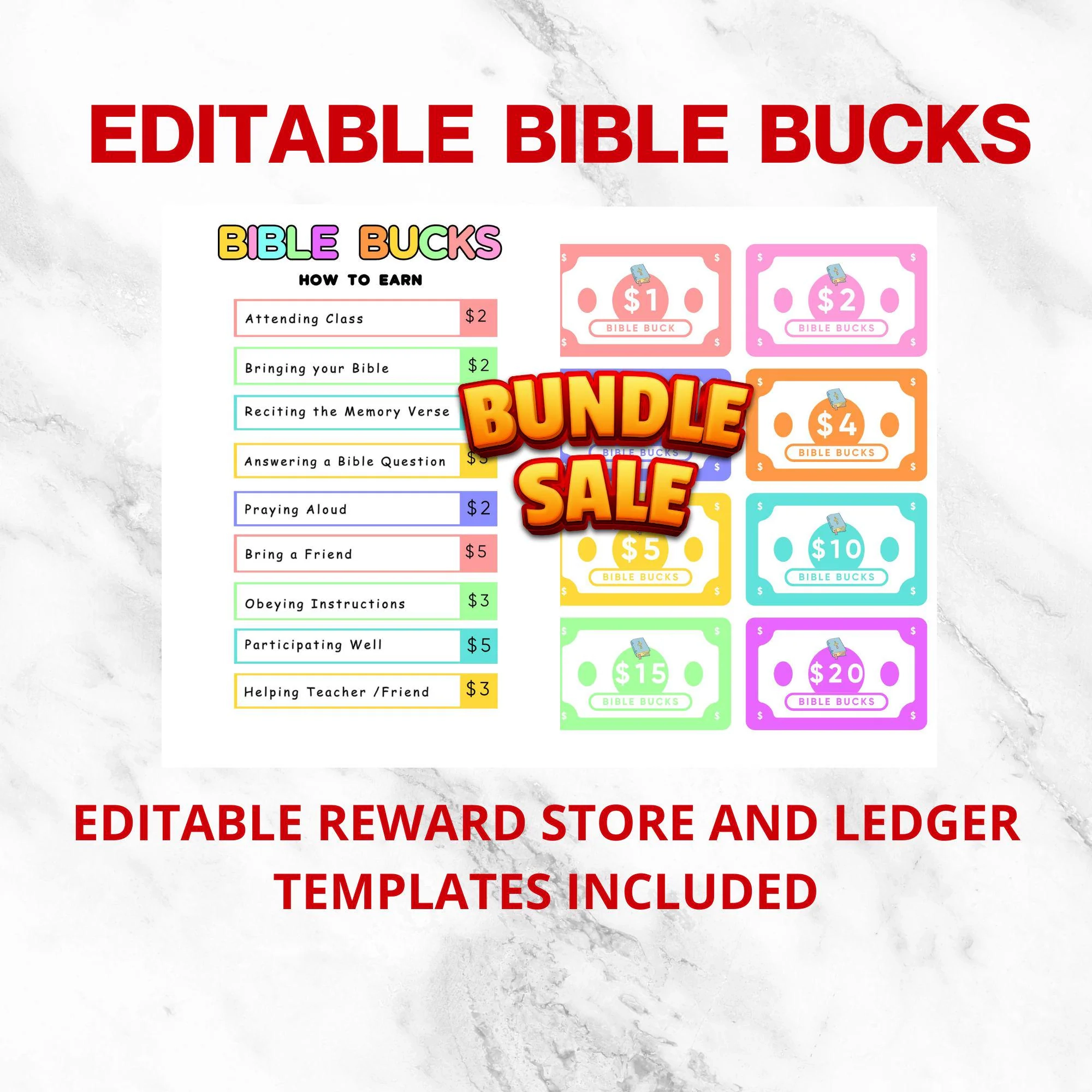 Free Printable Printable Bible Bucks