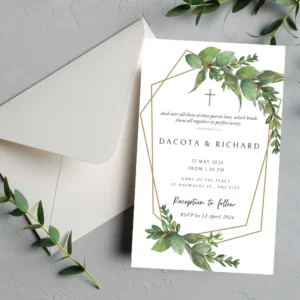Editable Christian Wedding Invitation Template Bible Verse Greenery digital Download Etsy Israel