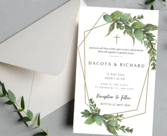 Editable Christian Wedding Invitation Template Bible Verse Greenery digital Download Etsy Israel