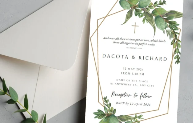 Editable Christian Wedding Invitation Template Bible Verse Greenery digital Download Etsy Israel