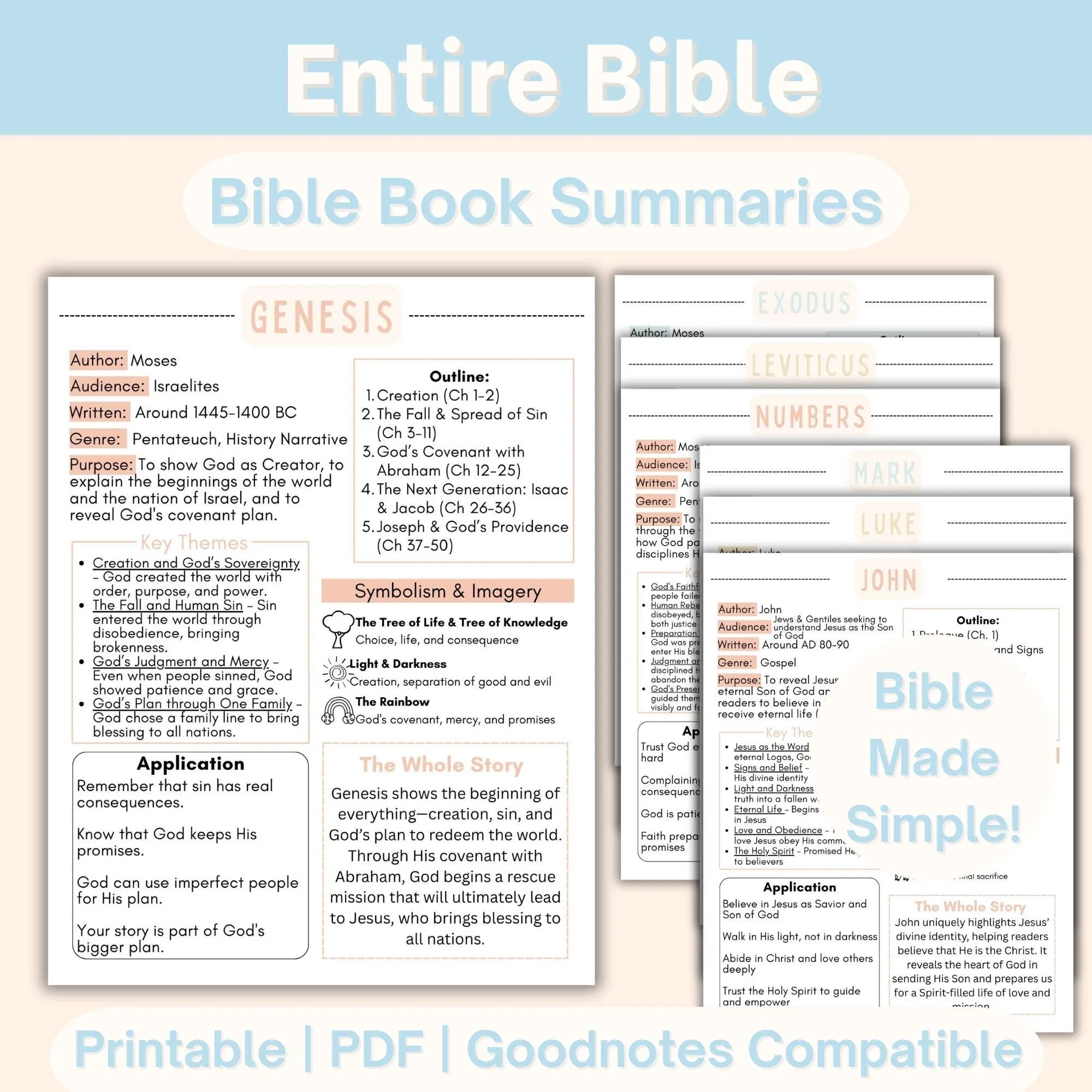 Printable Bible Breakdowns