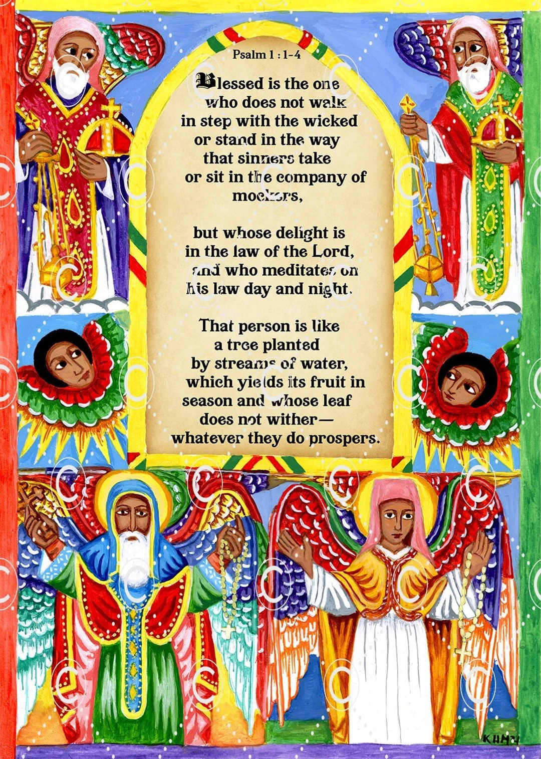 Ethiopian Saints Art Print Psalm 1 Ancient Christian Decor Etsy