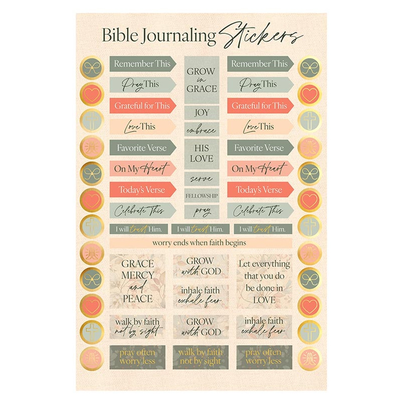 Everything Beautiful Bible Journal Stickers 40 pk Consumer Living Grace