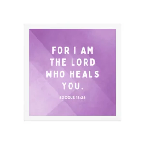 Exodus 15 26 Verse In His Eyes Matte Framed Poster Wall Art